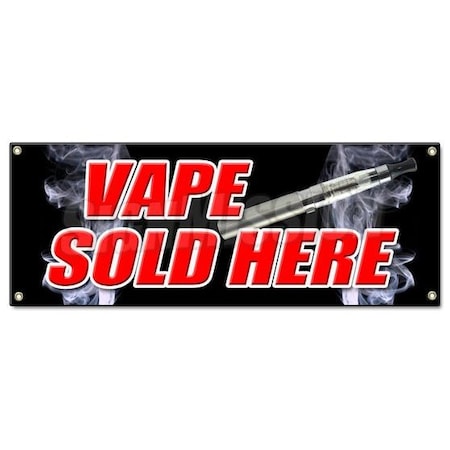Signmission VAPE SOLD HERE BANNER SIGN vapor pen liquid flavors smoke smoker hookah pen ecig B-Vape Sold Here